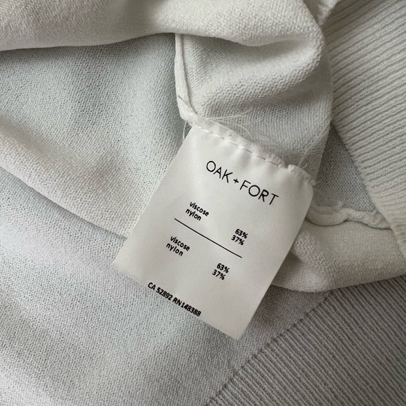 OAK + FORT - WHITE LIGHTWEIGHT KNIT CARDIGAN (Size: M) - Picture 10 of 12